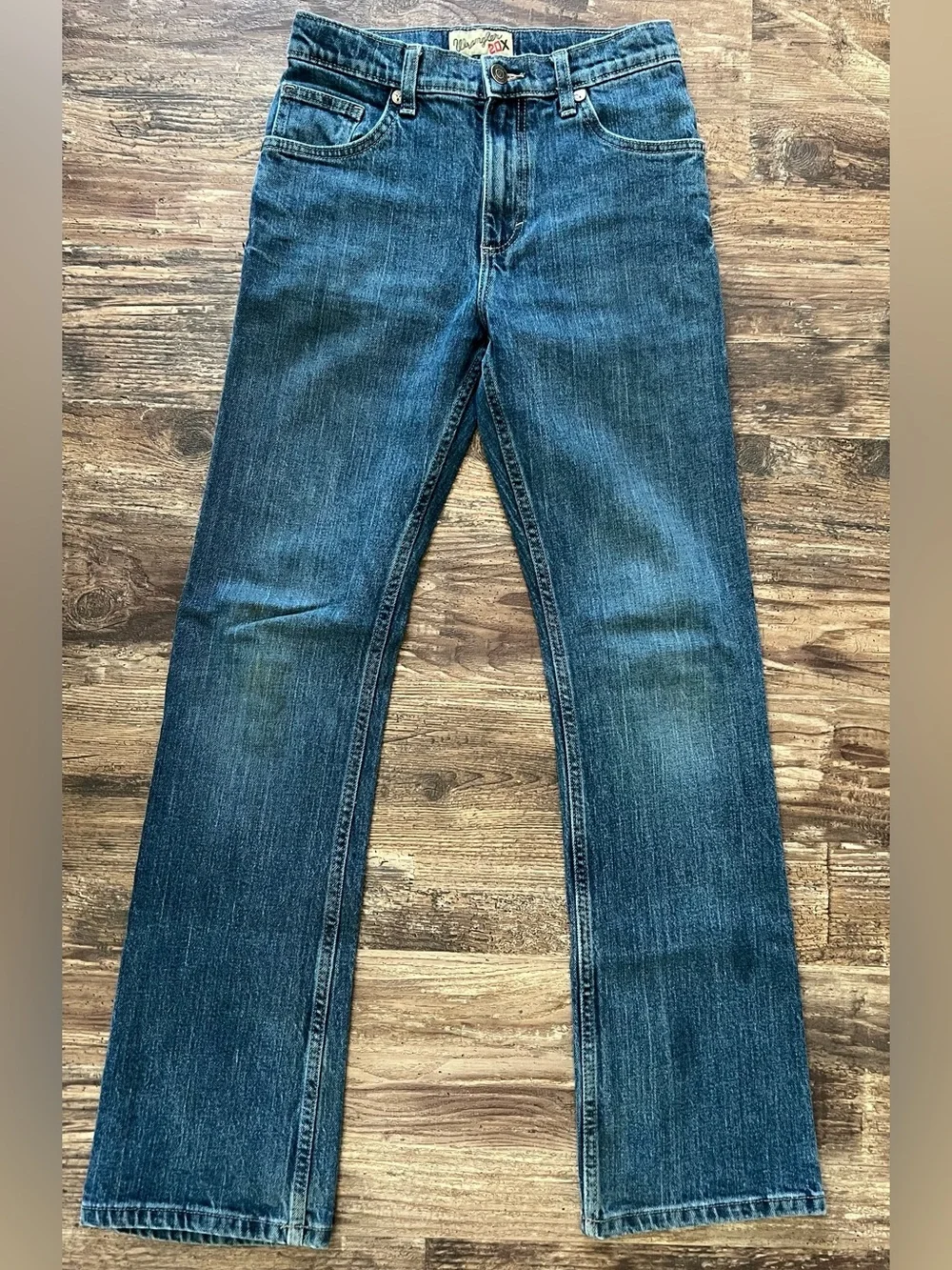 Wrangler 20X Boys Dark Blue Straight Leg Denim Jeans